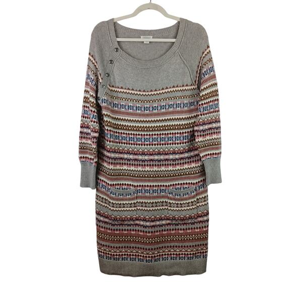 Sundance SZ PM Elise Lighhouse Fair Isle Wool Blend Sweater Dress - Picture 2 of 5